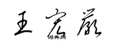 梁锦英王宏严草书个性签名怎么写