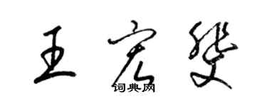 梁锦英王宏斐草书个性签名怎么写