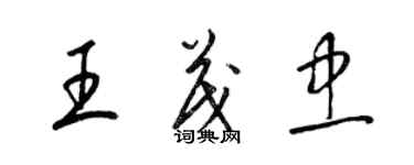 梁锦英王茂忠草书个性签名怎么写