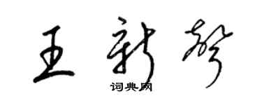 梁锦英王新声草书个性签名怎么写