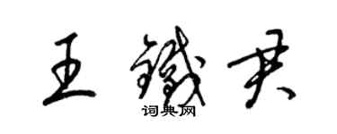 梁锦英王铁君草书个性签名怎么写