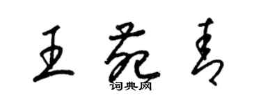 梁锦英王苑青草书个性签名怎么写