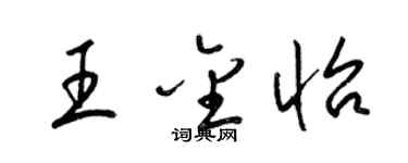 梁锦英王金怡草书个性签名怎么写