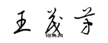 梁锦英王茂芳草书个性签名怎么写