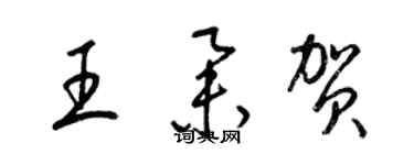 梁锦英王举贺草书个性签名怎么写