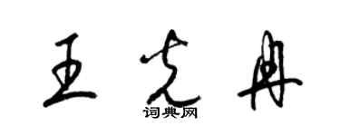 梁锦英王光冉草书个性签名怎么写