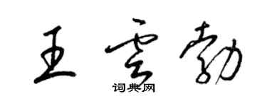 梁锦英王云勃草书个性签名怎么写
