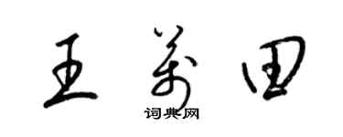 梁锦英王万田草书个性签名怎么写
