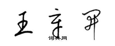 梁锦英王辛开草书个性签名怎么写