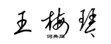 梁锦英王梅琴草书个性签名怎么写