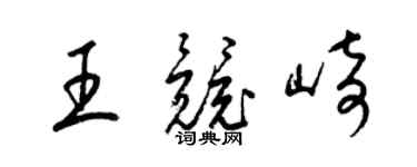 梁锦英王竞崎草书个性签名怎么写