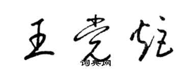 梁锦英王党炬草书个性签名怎么写