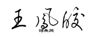 梁锦英王凤皎草书个性签名怎么写