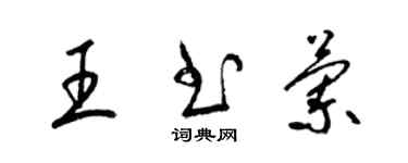 梁锦英王书兰草书个性签名怎么写