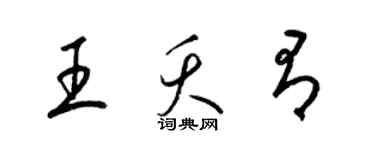 梁锦英王夭有草书个性签名怎么写
