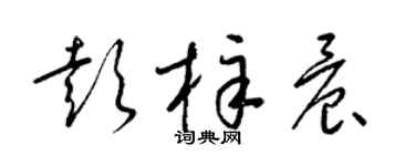 梁锦英彭梓晨草书个性签名怎么写