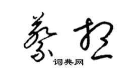 梁锦英蔡想草书个性签名怎么写