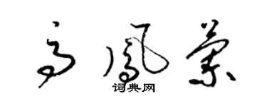 梁锦英高凤兰草书个性签名怎么写