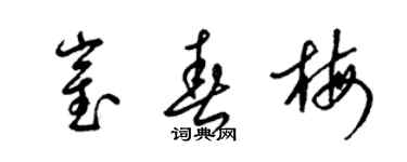 梁锦英崔春梅草书个性签名怎么写