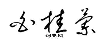 梁锦英白桂兰草书个性签名怎么写