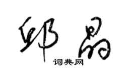 梁锦英邱晶草书个性签名怎么写