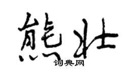曾庆福熊壮行书个性签名怎么写
