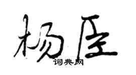 曾庆福杨臣行书个性签名怎么写