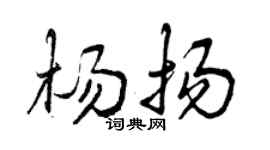 曾庆福杨扬行书个性签名怎么写