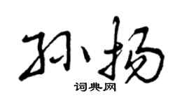 曾庆福孙扬行书个性签名怎么写