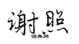 曾庆福谢照行书个性签名怎么写