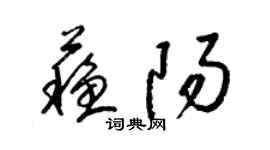 梁锦英苏阳草书个性签名怎么写