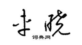 梁锦英车晓草书个性签名怎么写