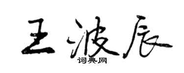 曾庆福王波辰行书个性签名怎么写