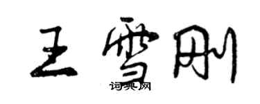 曾庆福王雪刚行书个性签名怎么写