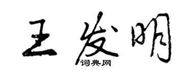 曾庆福王发明行书个性签名怎么写