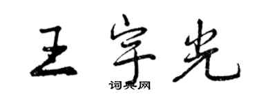 曾庆福王宇光行书个性签名怎么写