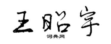 曾庆福王昭宇行书个性签名怎么写