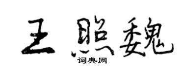 曾庆福王照魏行书个性签名怎么写
