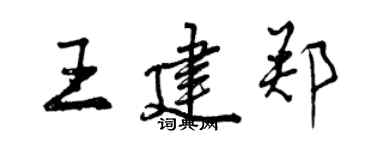 曾庆福王建郑行书个性签名怎么写
