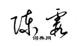 梁锦英陈霞草书个性签名怎么写