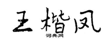 曾庆福王楷凤行书个性签名怎么写