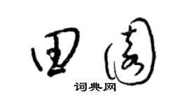 梁锦英田园草书个性签名怎么写