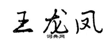 曾庆福王龙凤行书个性签名怎么写