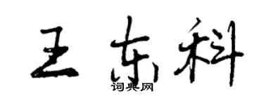 曾庆福王东科行书个性签名怎么写