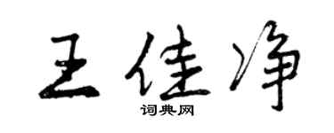 曾庆福王佳净行书个性签名怎么写