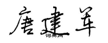 曾庆福唐建军行书个性签名怎么写