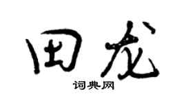 曾庆福田龙行书个性签名怎么写