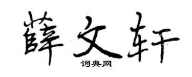 曾庆福薛文轩行书个性签名怎么写