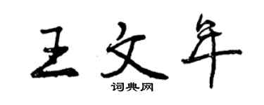 曾庆福王文年行书个性签名怎么写