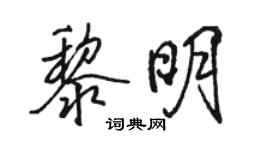 骆恒光黎明行书个性签名怎么写
